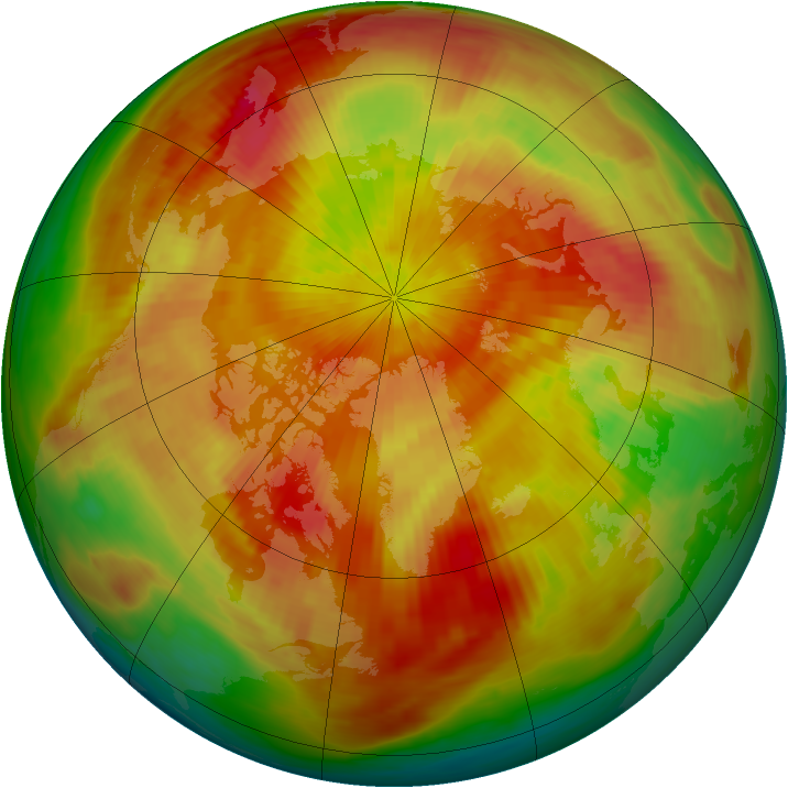 Arctic ozone map for 29 March 1981